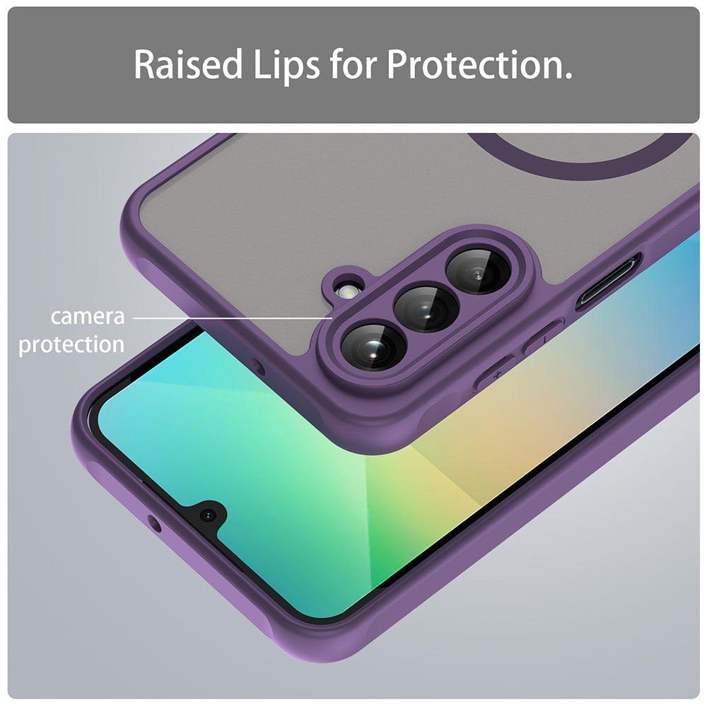 MagSafe-kuori Samsung Galaxy A26 A266:lle, Techsuit, HaloFrost II, Violetti