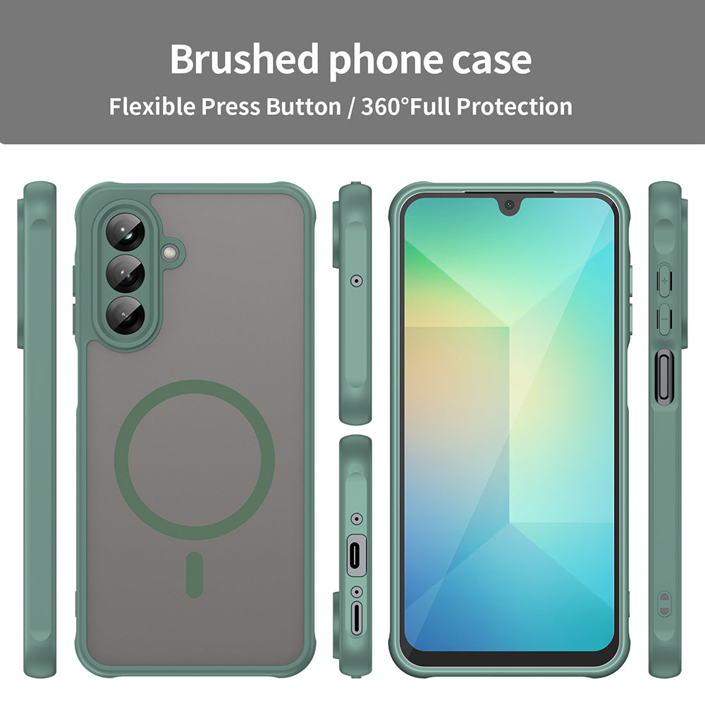 MagSafe-kuori Samsung Galaxy A26 A266:lle, Techsuit, HaloFrost II, Vihreä