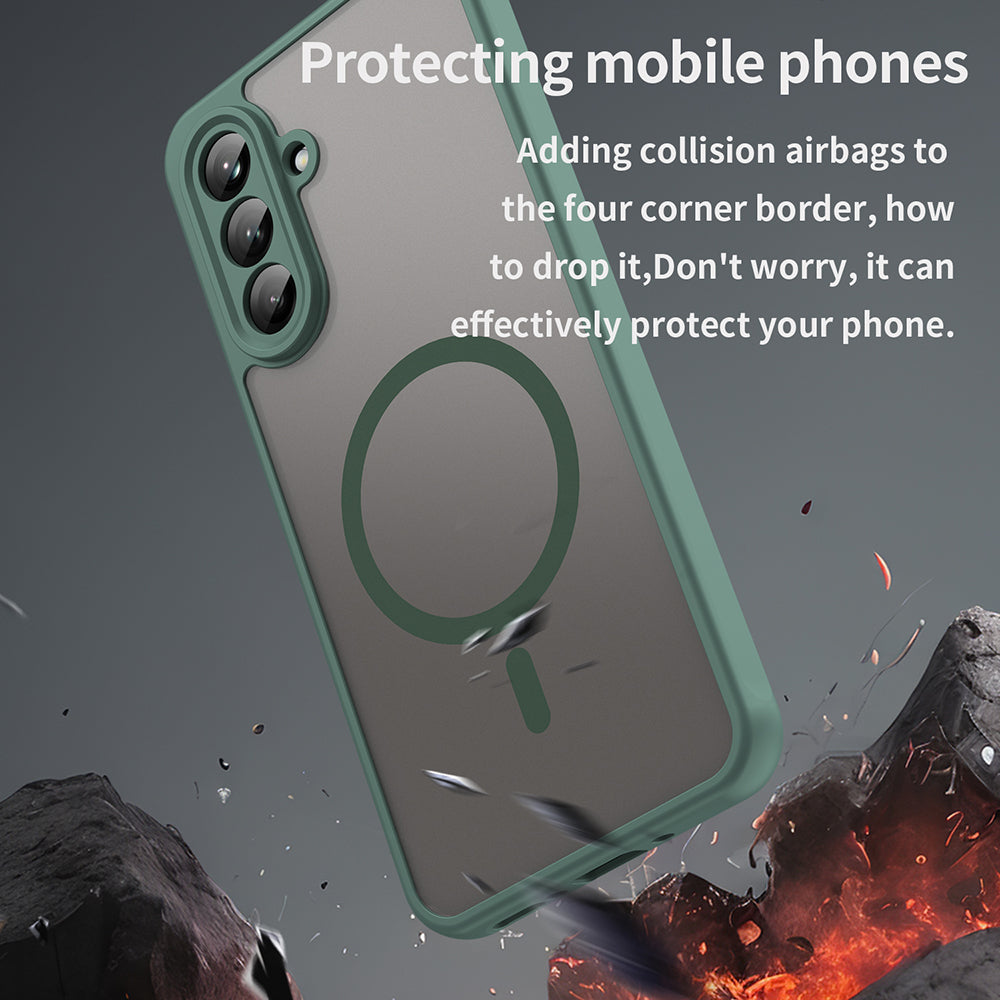 MagSafe-kuori Samsung Galaxy A26 A266:lle, Techsuit, HaloFrost II, Vihreä