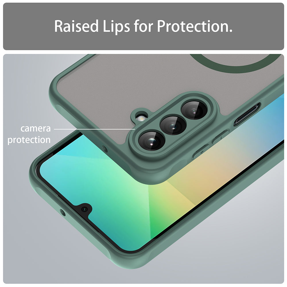 MagSafe-kuori Samsung Galaxy A26 A266:lle, Techsuit, HaloFrost II, Vihreä