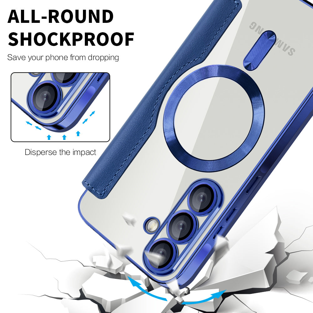 MagSafe-kuori Samsung Galaxy A26 A266:lle, Techsuit, SmartMag Book, Sininen