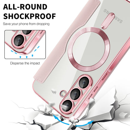 MagSafe-kuori Samsung Galaxy A26 A266:lle, Techsuit, SmartMag Book, Vaaleanpunainen