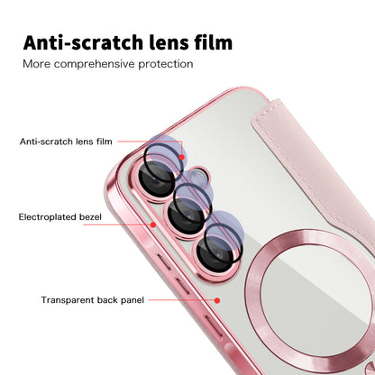 MagSafe-kuori Samsung Galaxy A26 A266:lle, Techsuit, SmartMag Book, Vaaleanpunainen