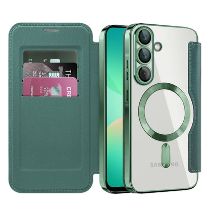 MagSafe-kuori Samsung Galaxy A26 A266:lle, Techsuit, SmartMag Book, Vihreä