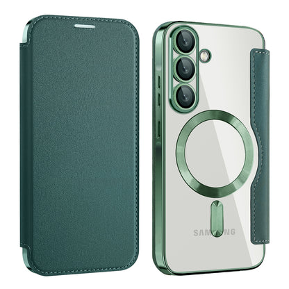 MagSafe-kuori Samsung Galaxy A26 A266:lle, Techsuit, SmartMag Book, Vihreä