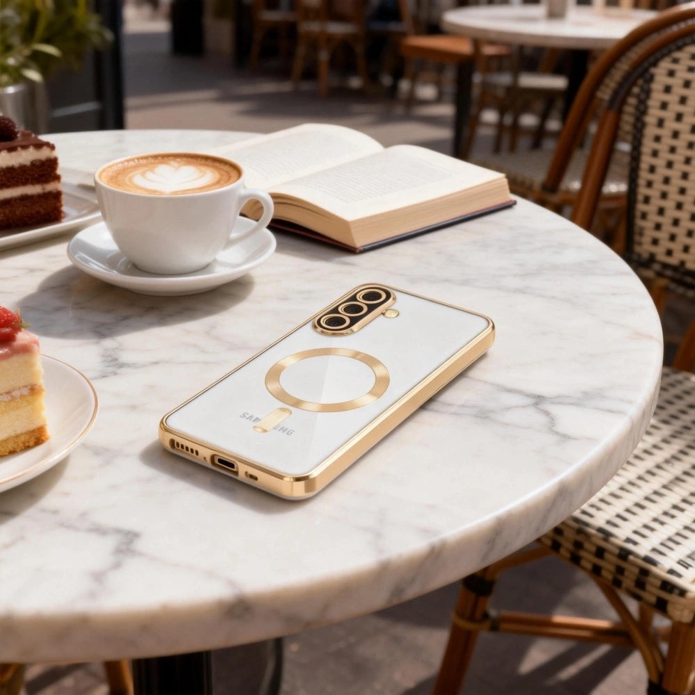 MagSafe-kuori Samsung Galaxy A27 5G:lle, Techsuit, Luxury Crystal, Punainen