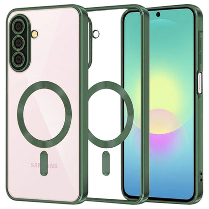 MagSafe-kuori Samsung Galaxy A27 5G:lle, Techsuit, Luxury Crystal, Tummanvihreä