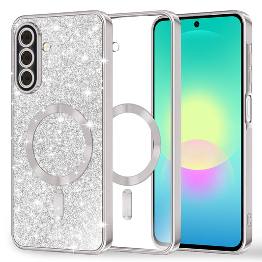 MagSafe-kuori Samsung Galaxy A27 5G:lle, Techsuit, Luxury Glitter, Hopea