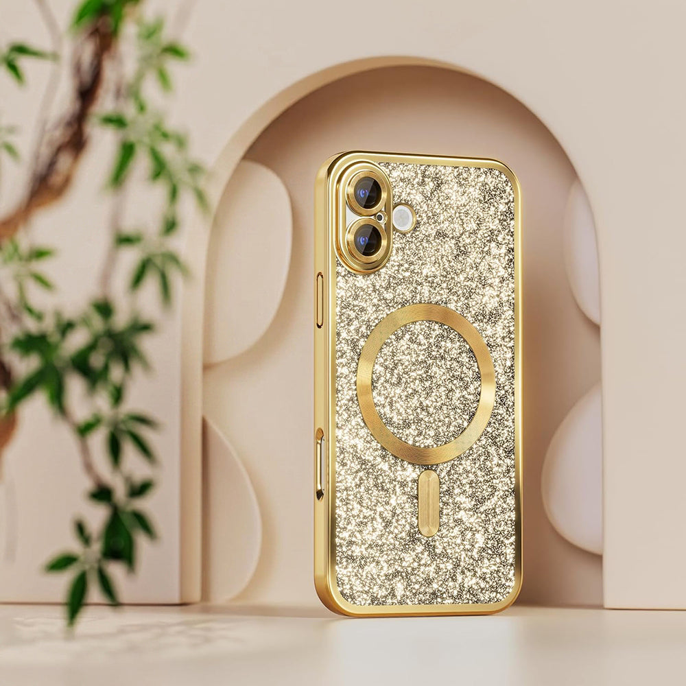 MagSafe-kuori Samsung Galaxy A27 5G:lle, Techsuit, Luxury Glitter, Sininen