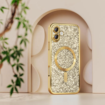 MagSafe-kuori Samsung Galaxy A27 5G:lle, Techsuit, Luxury Glitter, Sininen