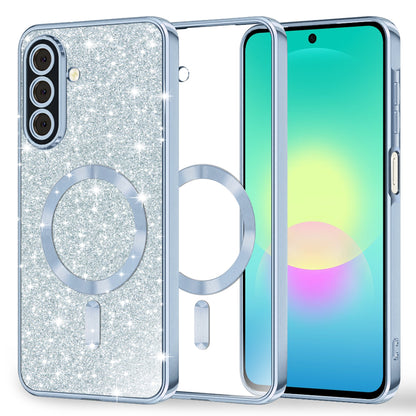 MagSafe-kuori Samsung Galaxy A27 5G:lle, Techsuit, Luxury Glitter, Sininen