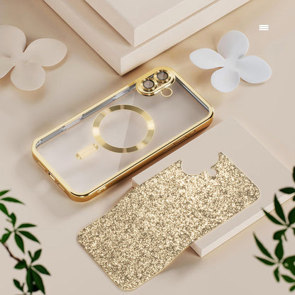 MagSafe-kuori Samsung Galaxy A27 5G:lle, Techsuit, Luxury Glitter, Sininen