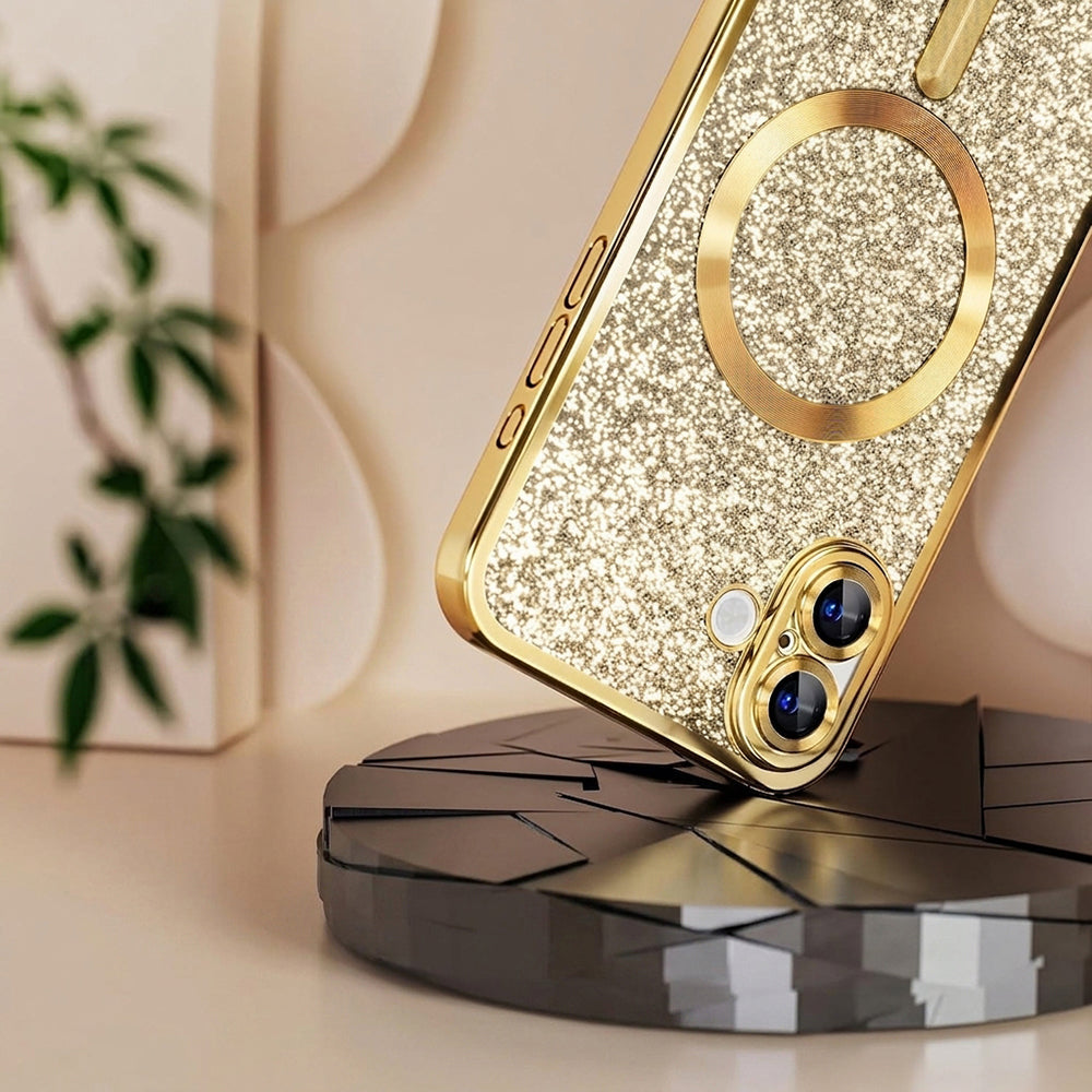MagSafe-kuori Samsung Galaxy A27 5G:lle, Techsuit, Luxury Glitter, Sininen