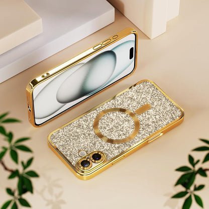 MagSafe-kuori Samsung Galaxy A27 5G:lle, Techsuit, Luxury Glitter, Sininen