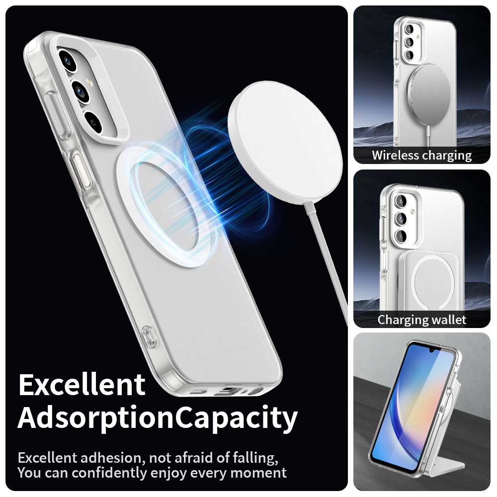 MagSafe-kuori Samsung Galaxy A35 5G A356:lle, Techsuit, CandyCase, Valkoinen