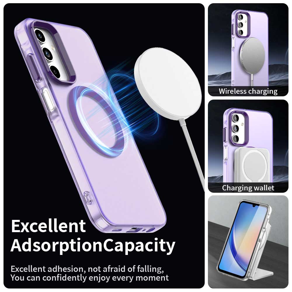 MagSafe Case for Samsung Galaxy A35 5G A356, Techsuit, CandyCase, Purple