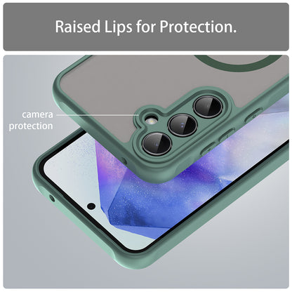 MagSafe Case for Samsung Galaxy A35 5G A356, Techsuit, HaloFrost II, Green