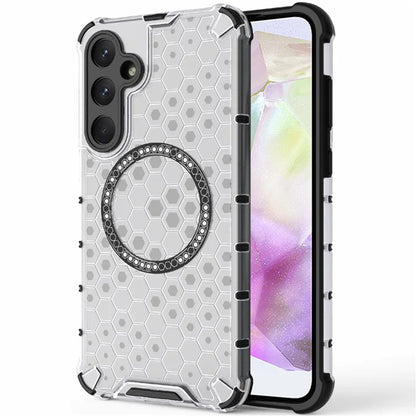 MagSafe-kuori Samsung Galaxy A35 5G A356:lle, Techsuit, HoneyComb Shield, Valkoinen