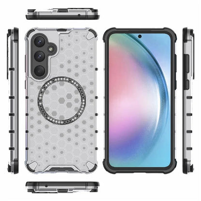 MagSafe-kuori Samsung Galaxy A35 5G A356:lle, Techsuit, HoneyComb Shield, Valkoinen