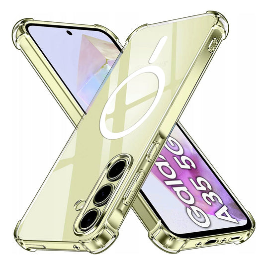 MagSafe-kuori Samsung Galaxy A35 5G A356:lle, Techsuit, Iskunkestävä, Läpinäkyvä