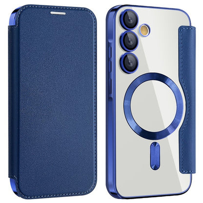 MagSafe-kuori Samsung Galaxy A35 5G A356:lle, Techsuit, SmartMag Book, Sininen