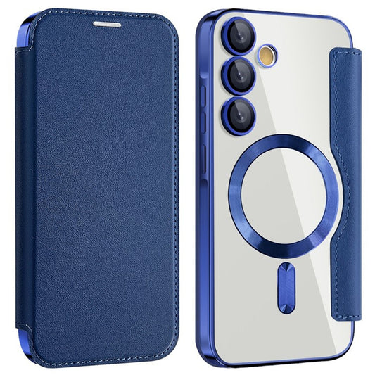 MagSafe Case for Samsung Galaxy A35 5G A356, Techsuit, SmartMag Book, Blue