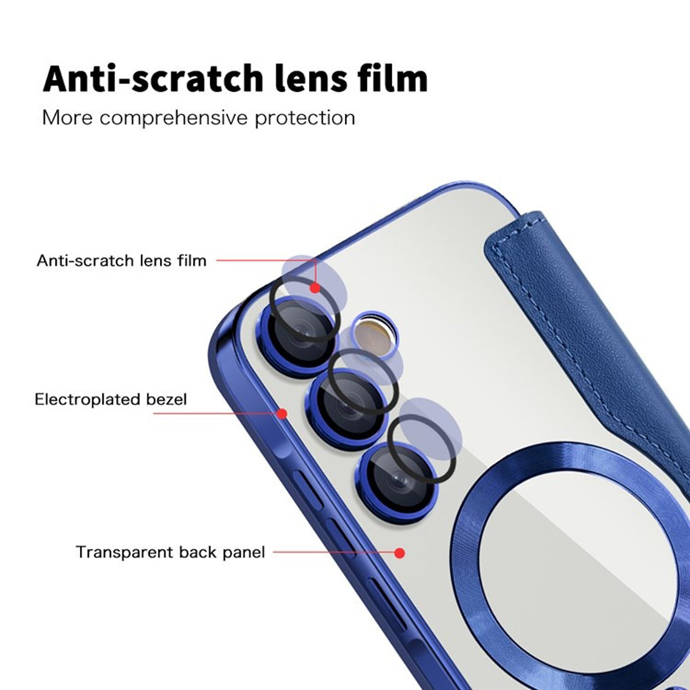 MagSafe-kuori Samsung Galaxy A35 5G A356:lle, Techsuit, SmartMag Book, Sininen