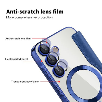 MagSafe-kuori Samsung Galaxy A35 5G A356:lle, Techsuit, SmartMag Book, Sininen