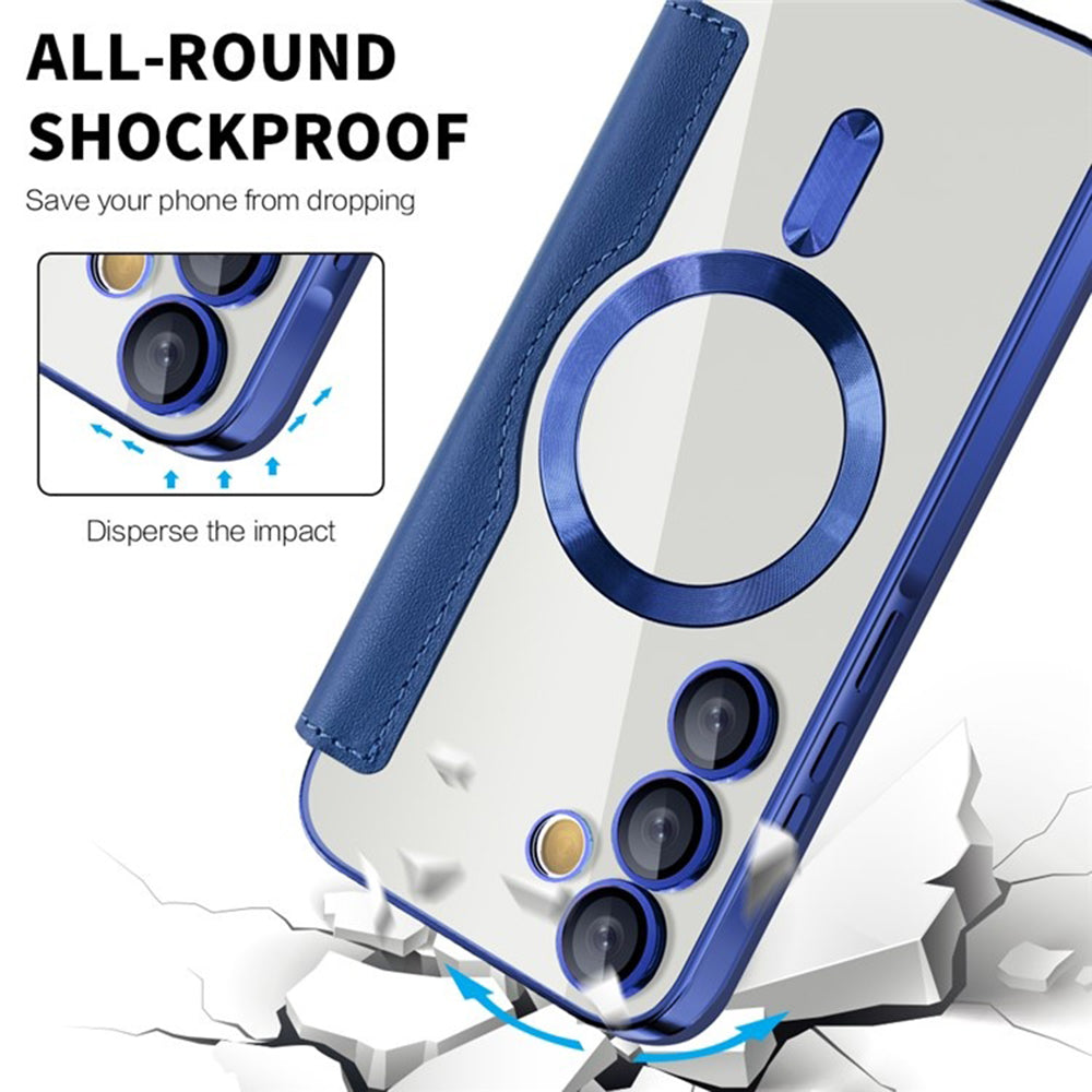 MagSafe-kuori Samsung Galaxy A35 5G A356:lle, Techsuit, SmartMag Book, Sininen