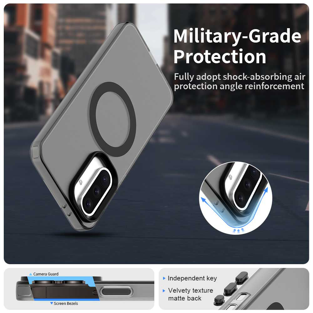 MagSafe-kuori Samsung Galaxy A36 A366:lle, Techsuit, CandyCase, Musta