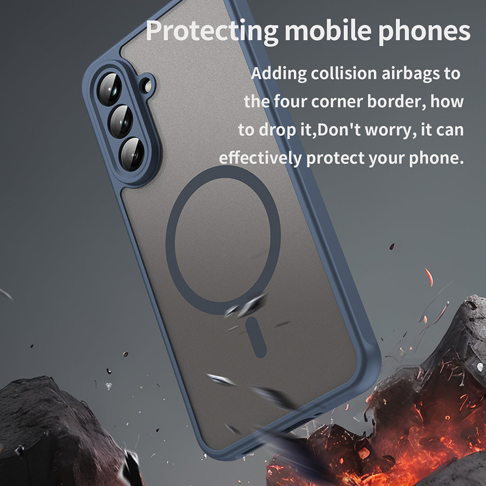 MagSafe-kuori Samsung Galaxy A36 A366:lle, Techsuit, HaloFrost II, Laivastonsininen