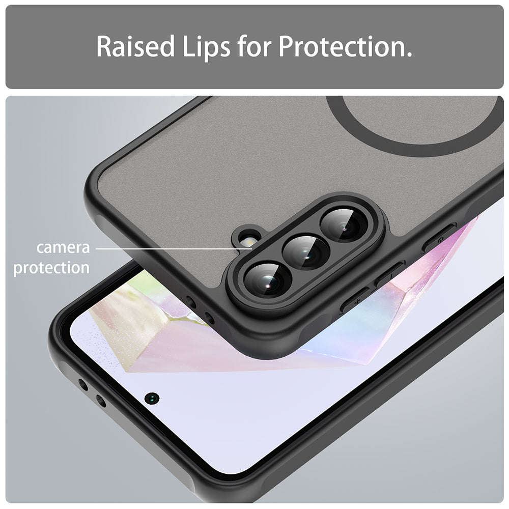 MagSafe-kuori Samsung Galaxy A36 A366:lle, Techsuit, HaloFrost II, Musta