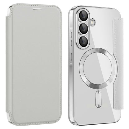 MagSafe-kuori Samsung Galaxy A36 A366:lle, Techsuit, SmartMag Book, Harmaa