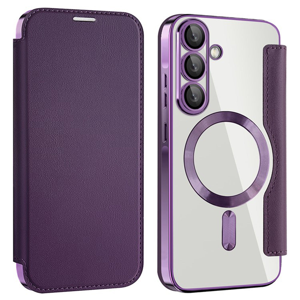 MagSafe-kuori Samsung Galaxy A36 A366:lle, Techsuit, SmartMag Book, Violetti