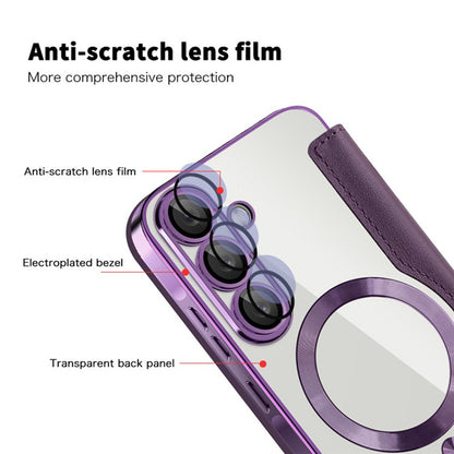 MagSafe-kuori Samsung Galaxy A36 A366:lle, Techsuit, SmartMag Book, Violetti