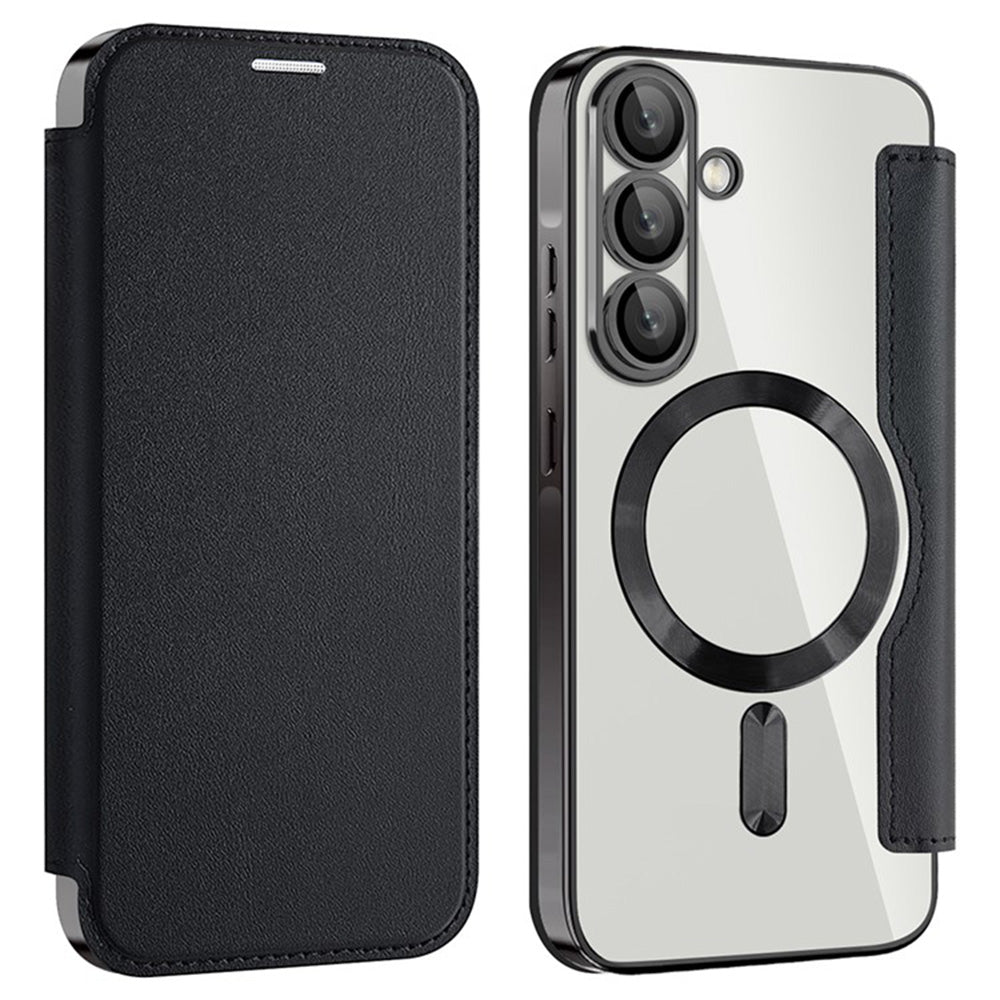 MagSafe-kuori Samsung Galaxy A36 A366:lle, Techsuit, SmartMag Book, Musta