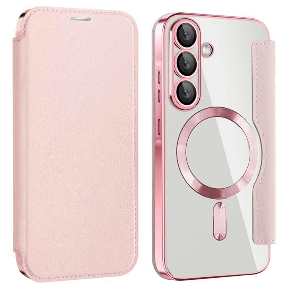MagSafe-kuori Samsung Galaxy A36 A366:lle, Techsuit, SmartMag Book, Vaaleanpunainen