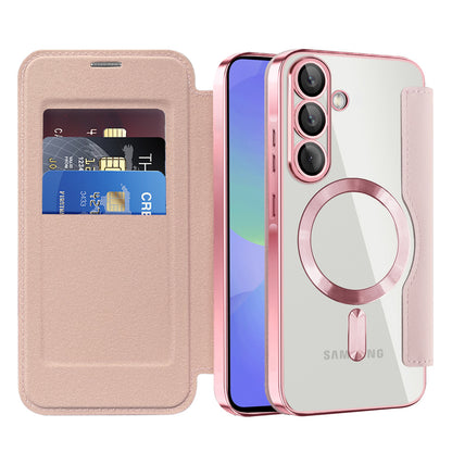 MagSafe-kuori Samsung Galaxy A36 A366:lle, Techsuit, SmartMag Book, Vaaleanpunainen