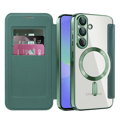 MagSafe-kuori Samsung Galaxy A36 A366:lle, Techsuit, SmartMag Book, Vihreä