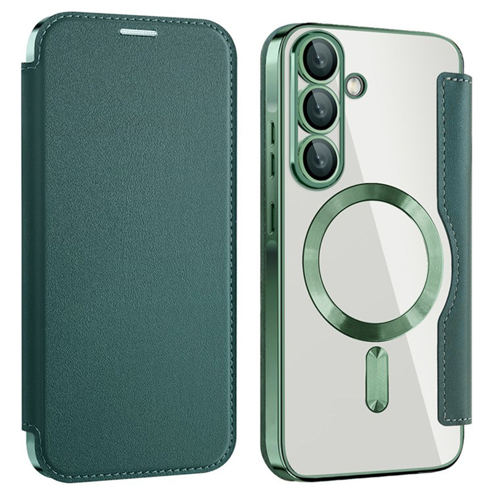 MagSafe-kuori Samsung Galaxy A36 A366:lle, Techsuit, SmartMag Book, Vihreä