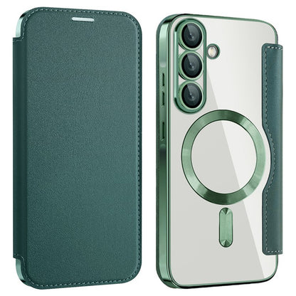 MagSafe-kuori Samsung Galaxy A36 A366:lle, Techsuit, SmartMag Book, Vihreä