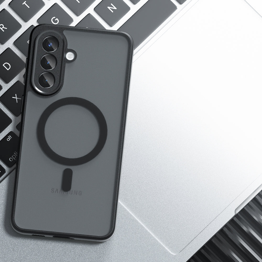 MagSafe-kotelo Samsung Galaxy A37 5G:lle, Techsuit, PureFrost, Satinoitu Musta