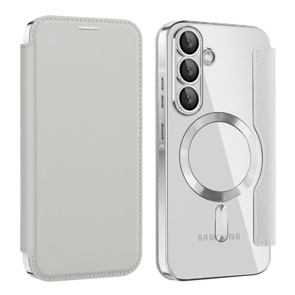 MagSafe Case for Samsung Galaxy A37 5G, Techsuit, SmartMag Book, Gray
