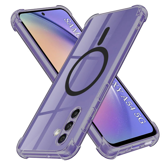 MagSafe-kuori Samsung Galaxy A54 A546:lle, Techsuit, Iskunkestävä Kirkas, Savunvärinen