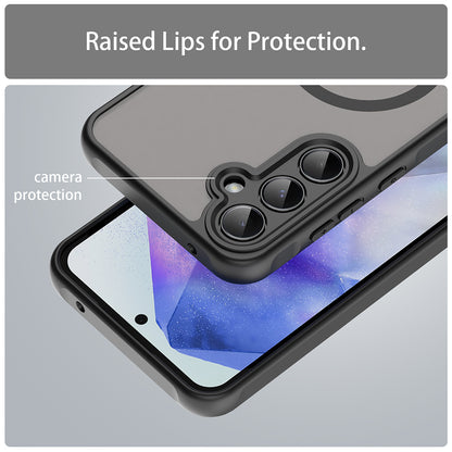 MagSafe Case for Samsung Galaxy A55 5G A556, Techsuit, HaloFrost II, Black