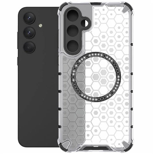 MagSafe-kuori Samsung Galaxy A55 5G A556:lle, Techsuit, HoneyComb Shield, Valkoinen