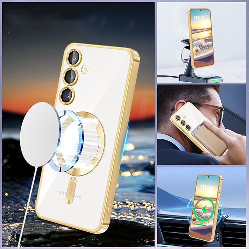 MagSafe-kuori Samsung Galaxy A55 5G A556:lle, Techsuit, Luxury Crystal, Vaaleanvioletti