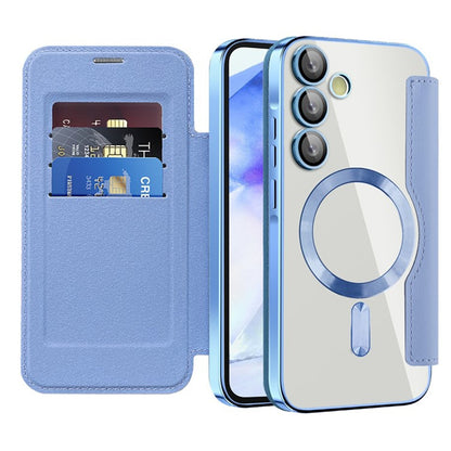 MagSafe-kuori Samsung Galaxy A55 5G A556:lle, Techsuit, SmartMag Book, Sininen