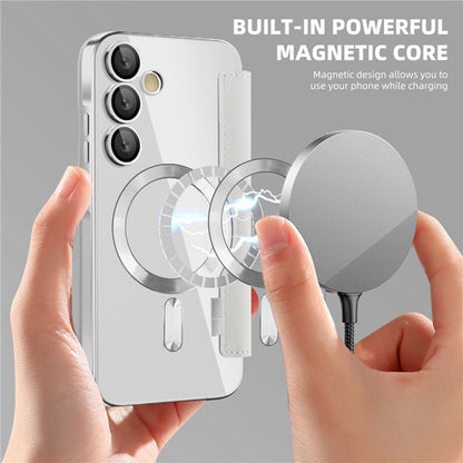 MagSafe-kuori Samsung Galaxy A55 5G A556:lle, Techsuit, SmartMag Book, Harmaa
