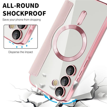 MagSafe-kuori Samsung Galaxy A55 5G A556:lle, Techsuit, SmartMag Book, Vaaleanpunainen